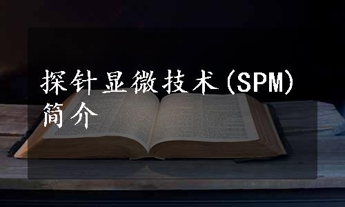 探针显微技术(SPM)简介