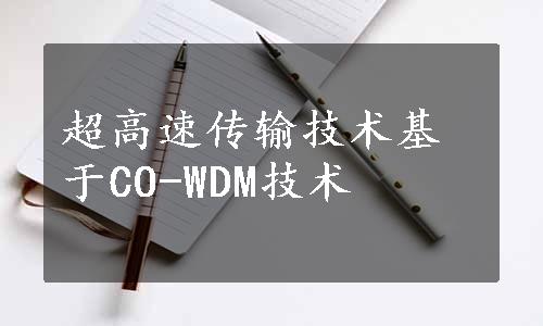 超高速传输技术基于CO-WDM技术