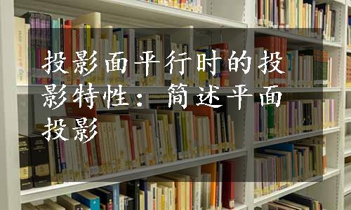 投影面平行时的投影特性：简述平面投影