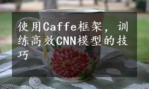 使用Caffe框架，训练高效CNN模型的技巧