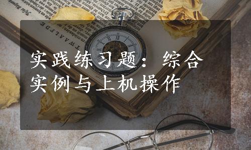 实践练习题：综合实例与上机操作