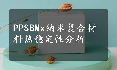 PPSBMx纳米复合材料热稳定性分析