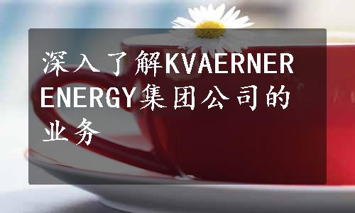 深入了解KVAERNER ENERGY集团公司的业务