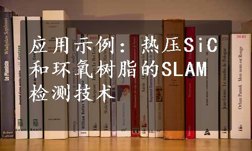 应用示例：热压SiC和环氧树脂的SLAM检测技术