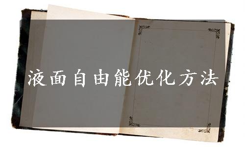 液面自由能优化方法