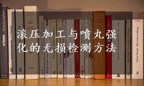 滚压加工与喷丸强化的无损检测方法