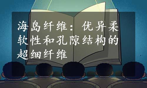 海岛纤维：优异柔软性和孔隙结构的超细纤维