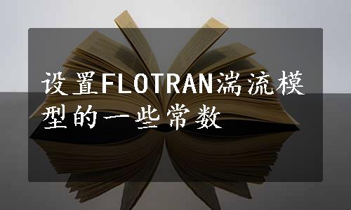 设置FLOTRAN湍流模型的一些常数