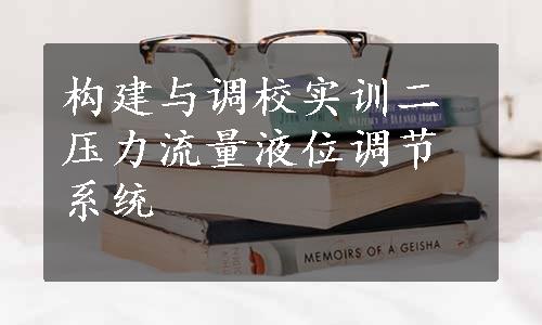 构建与调校实训二压力流量液位调节系统