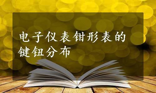 电子仪表钳形表的键钮分布