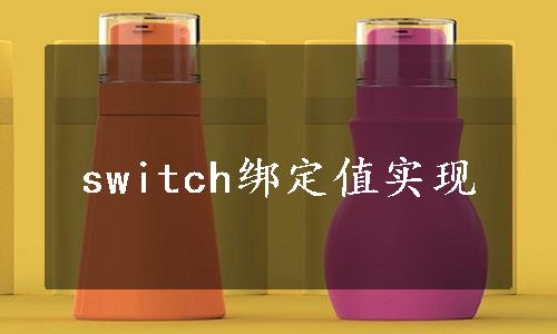 switch绑定值实现