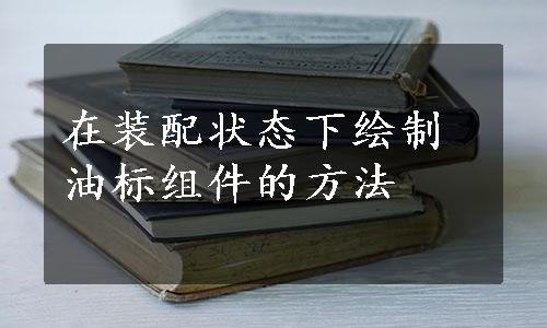 在装配状态下绘制油标组件的方法