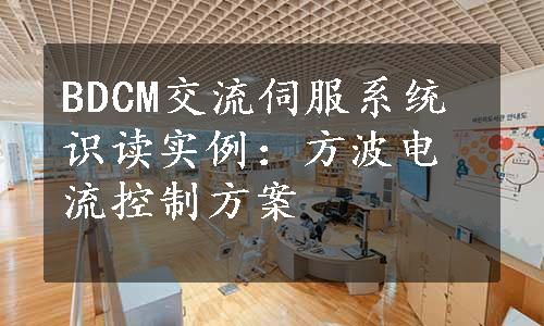 BDCM交流伺服系统识读实例：方波电流控制方案