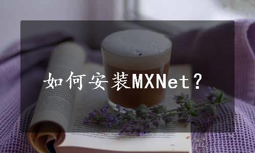 如何安装MXNet？