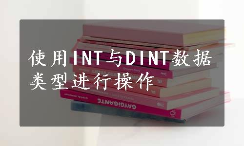 使用INT与DINT数据类型进行操作