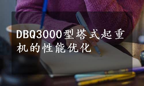 DBQ3000型塔式起重机的性能优化