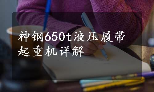 神钢650t液压履带起重机详解