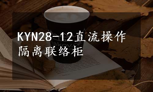 KYN28-12直流操作隔离联络柜