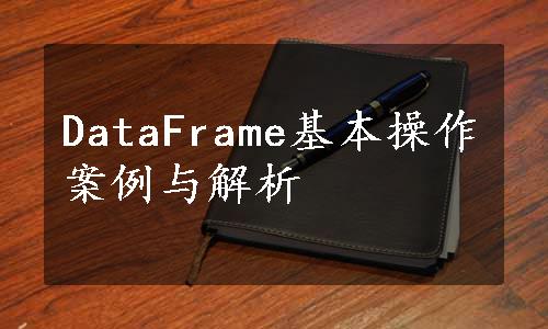 DataFrame基本操作案例与解析