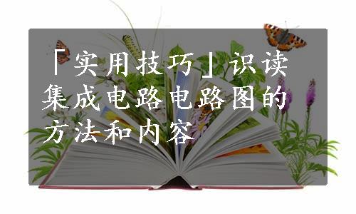 「实用技巧」识读集成电路电路图的方法和内容