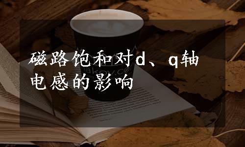 磁路饱和对d、q轴电感的影响