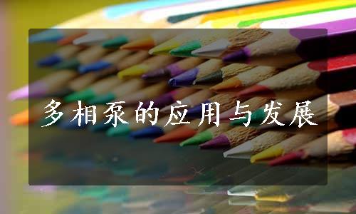 多相泵的应用与发展