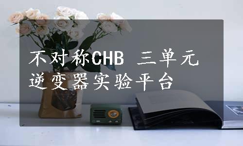 不对称CHB 三单元逆变器实验平台