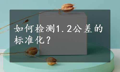 如何检测1.2公差的标准化？