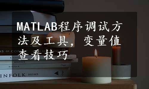 MATLAB程序调试方法及工具，变量值查看技巧