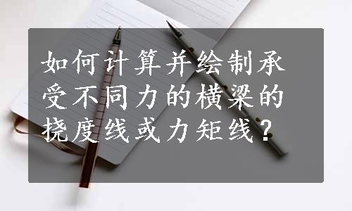 如何计算并绘制承受不同力的横梁的挠度线或力矩线？