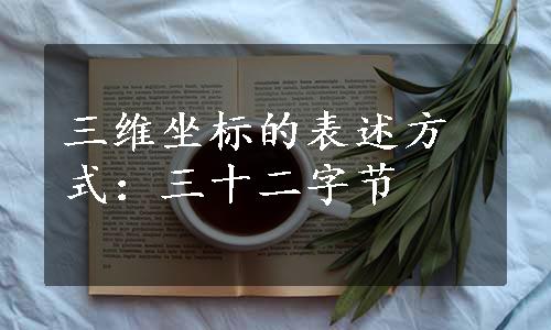 三维坐标的表述方式：三十二字节