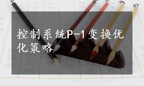 控制系统P-1变换优化策略