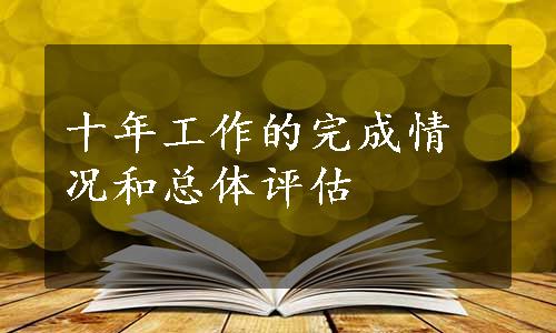 十年工作的完成情况和总体评估