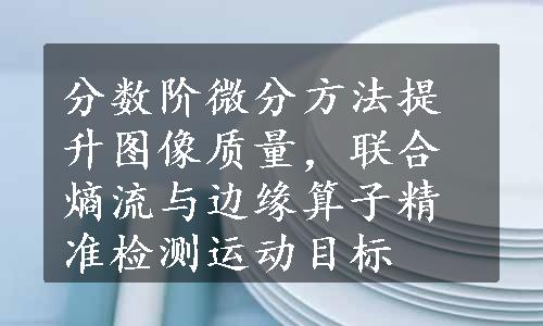 分数阶微分方法提升图像质量，联合熵流与边缘算子精准检测运动目标