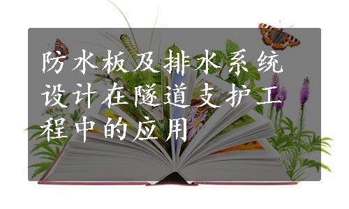 防水板及排水系统设计在隧道支护工程中的应用