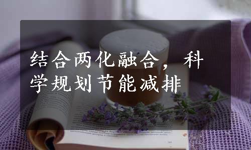 结合两化融合，科学规划节能减排