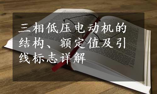 三相低压电动机的结构、额定值及引线标志详解