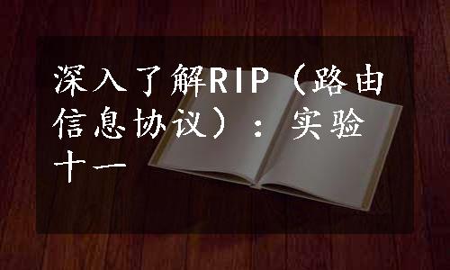 深入了解RIP（路由信息协议）：实验十一