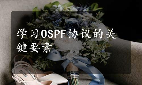 学习OSPF协议的关键要素