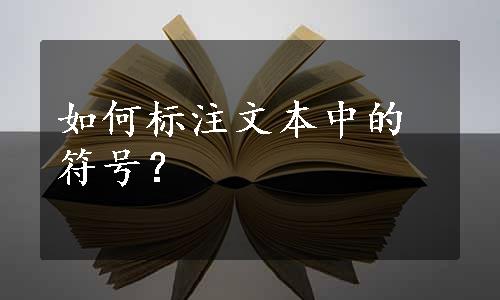 如何标注文本中的符号？