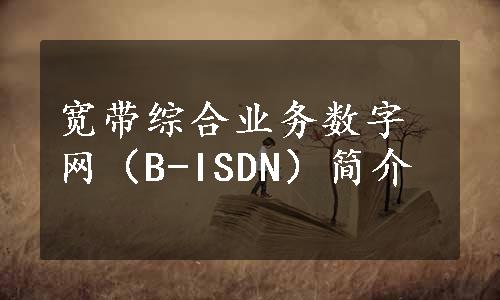 宽带综合业务数字网（B-ISDN）简介