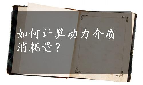 如何计算动力介质消耗量？