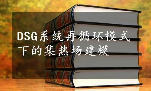 DSG系统再循环模式下的集热场建模