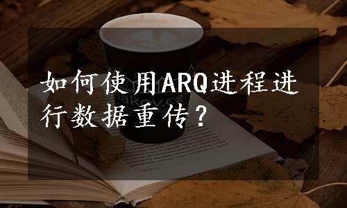 如何使用ARQ进程进行数据重传？