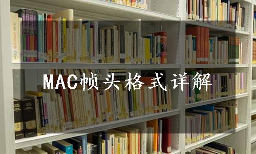 MAC帧头格式详解