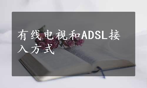 有线电视和ADSL接入方式