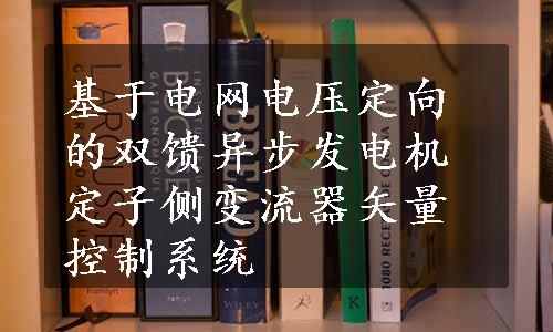 基于电网电压定向的双馈异步发电机定子侧变流器矢量控制系统