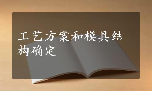 
工艺方案和模具结构确定