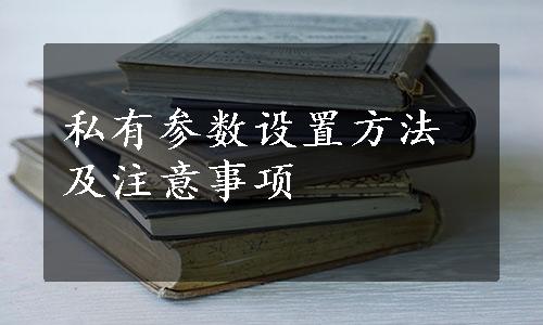 私有参数设置方法及注意事项