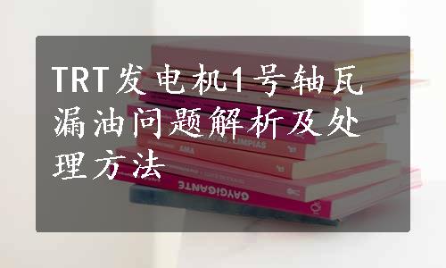 TRT发电机1号轴瓦漏油问题解析及处理方法